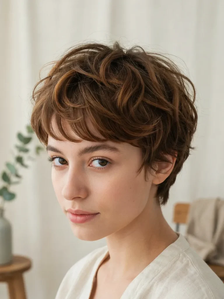 Air Dried Wavy Pixie