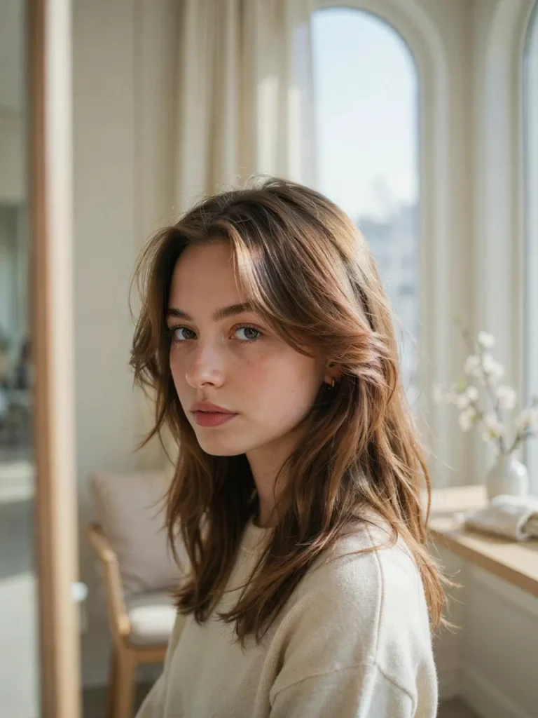 24 Spring Mid Length Haircuts With Bounce and Body 25 Airy Collarbone Layers