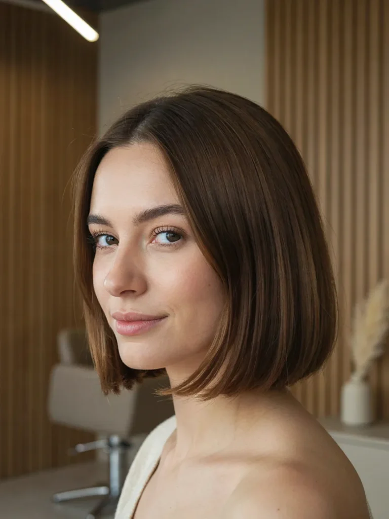 Angled Brunette Lob