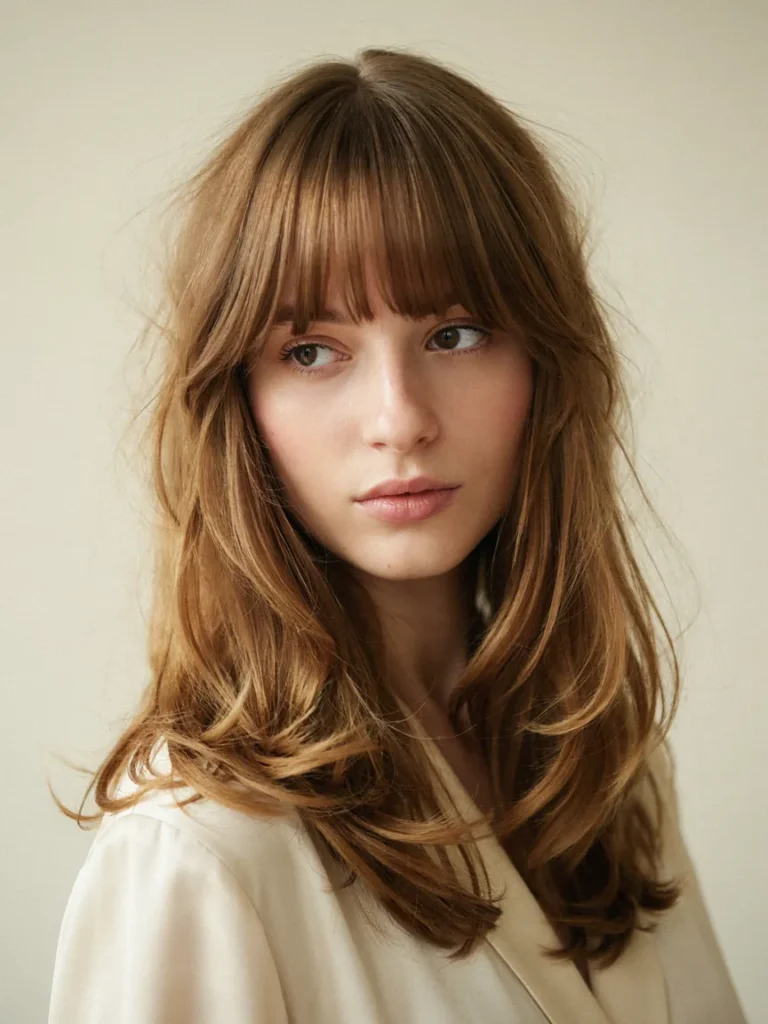 Flat Ends? 20 Bouncy Haircuts for Long Hair to Try Now 11 Butterfly Cut with Wispy Bangs