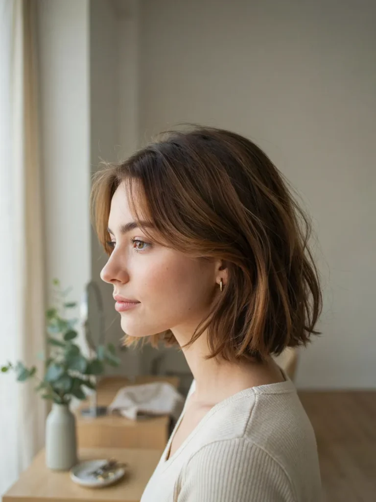 Choppy Bob With Highlights
