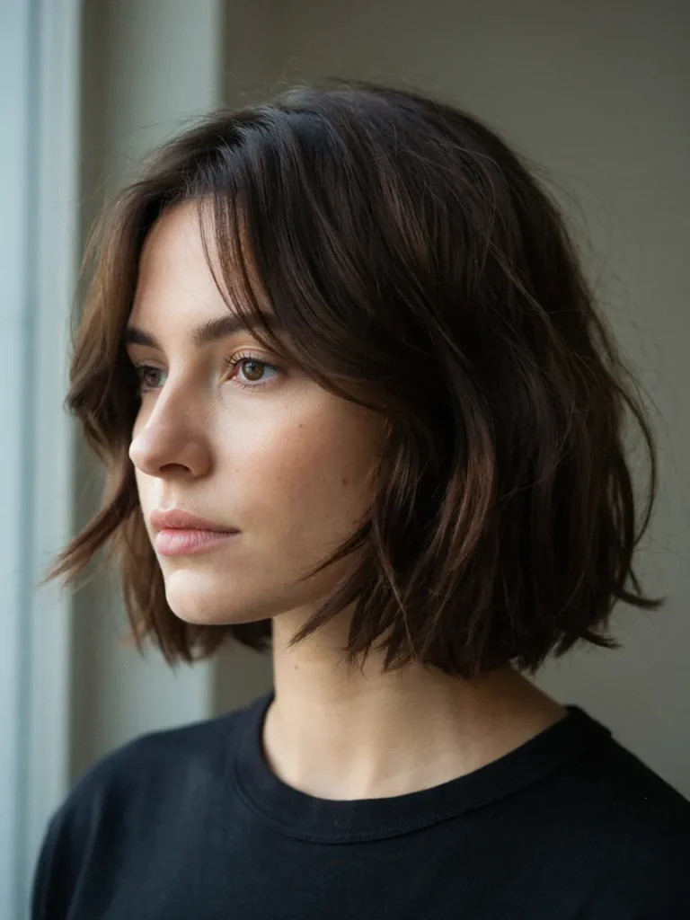 Choppy Chin Length Layers