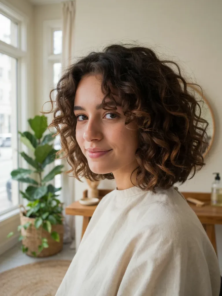 Curly Rounded Bob