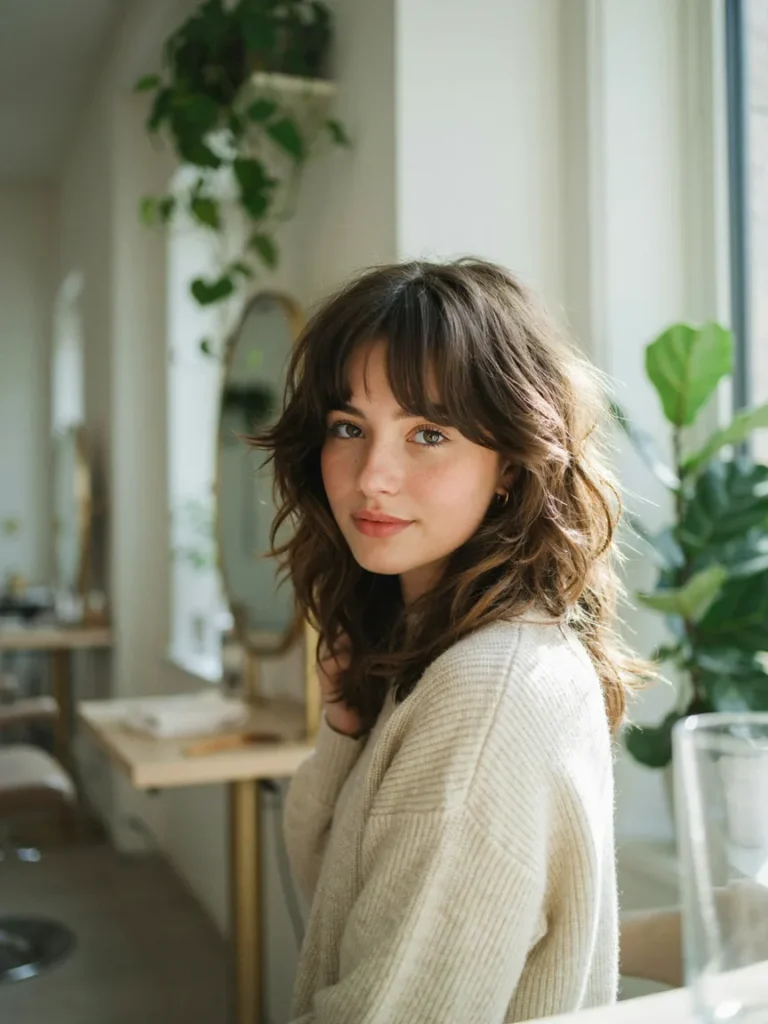 Curly Shoulder Length Shag