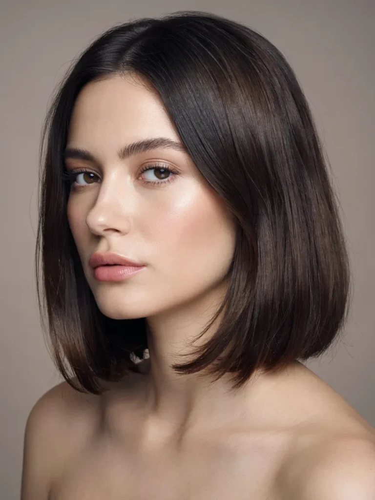 22 Haircuts for Round Faces With Instant Cheekbone Lift 7 Deep Side Part Bob