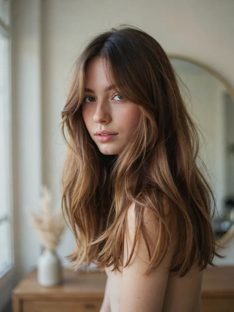 22 Haircuts for Round Faces With Instant Cheekbone Lift 8 Face Framing Butterfly Cut 1