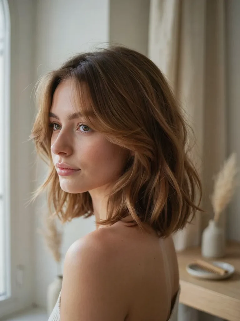 Feathered Shoulder Length Cut