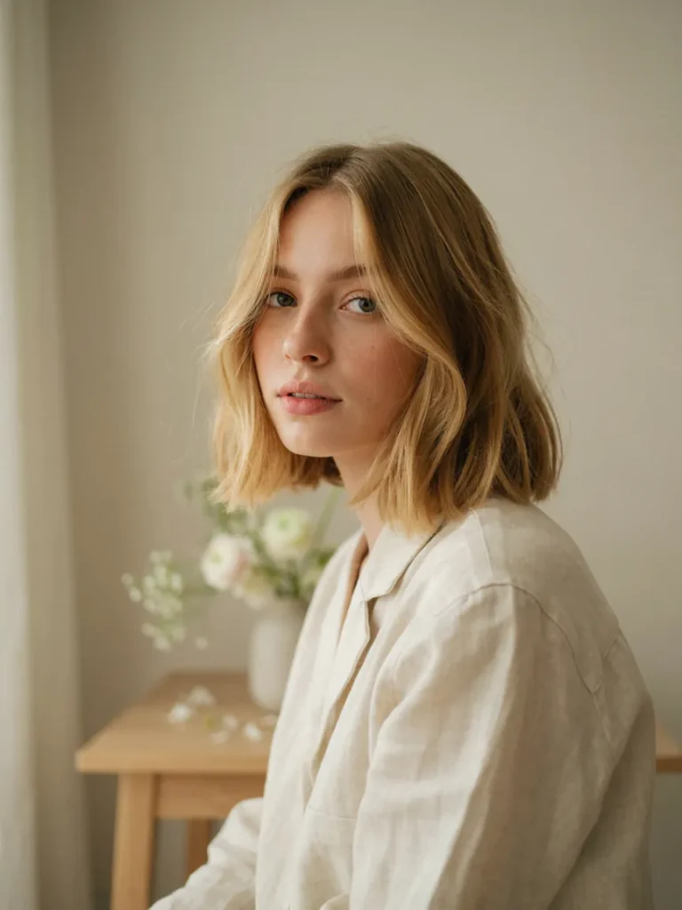 Layered Honey Blonde Bob