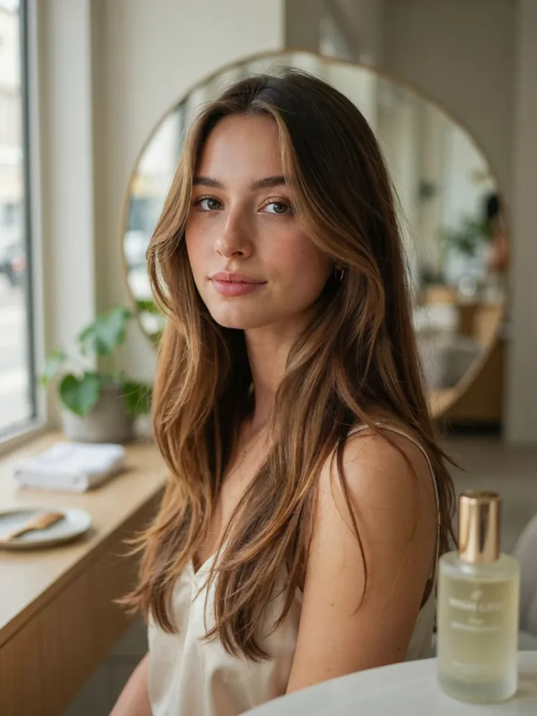 Long Layers With Face Framing Highlights