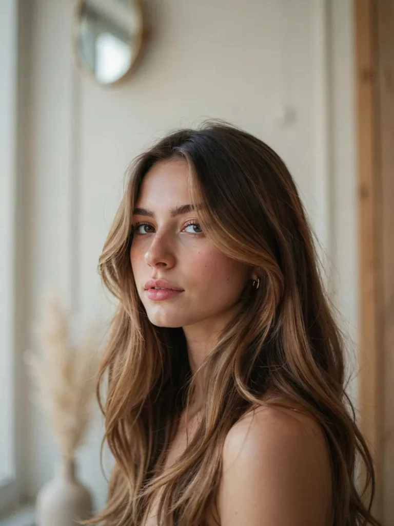 22 Haircuts for Round Faces With Instant Cheekbone Lift 22 Long Layers With Money Pieces