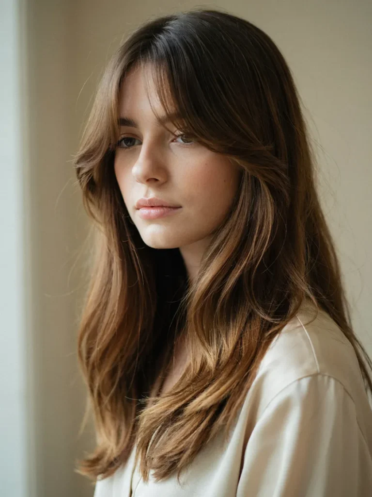 Flat Ends? 20 Bouncy Haircuts for Long Hair to Try Now 14 Long Layers with Side Bangs 2
