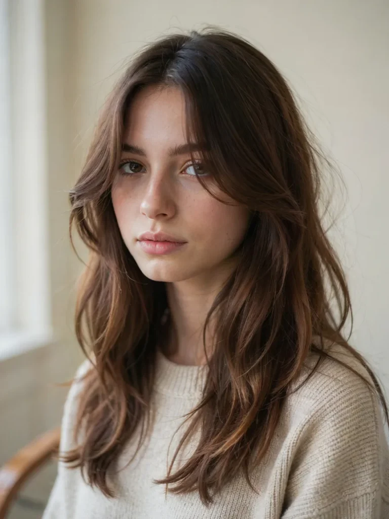 Long Shag With Face Framing Layers