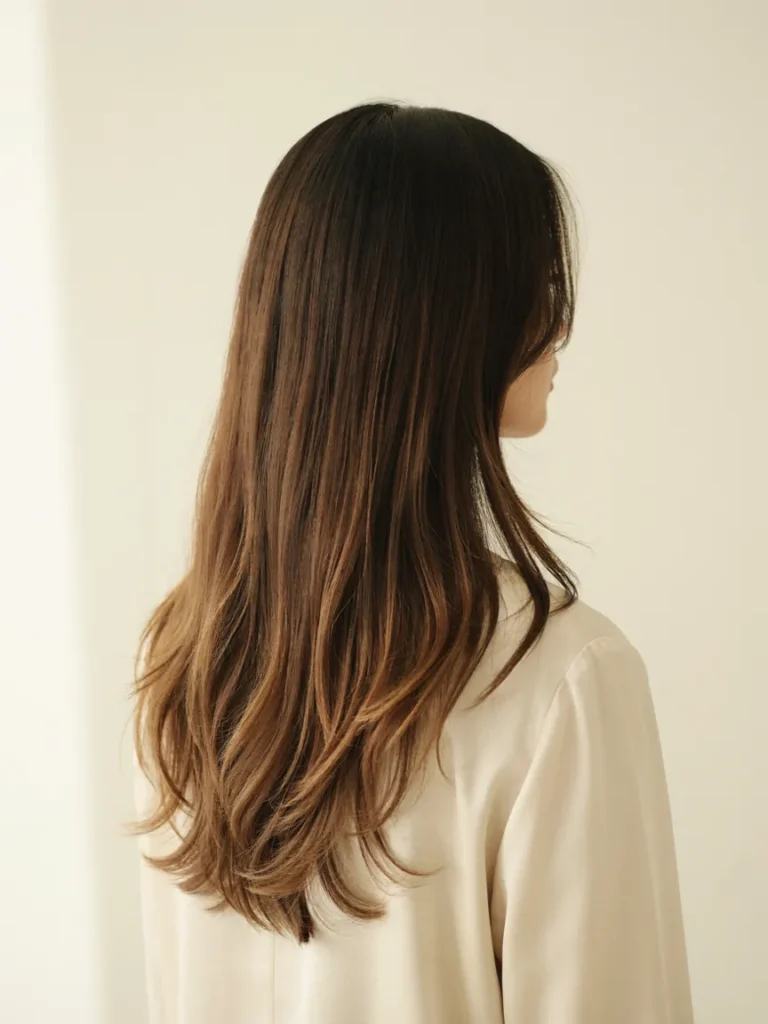 25 Haircuts for Fat Faces That Slim and Define Jawlines 10 Long V Cut Layers 1