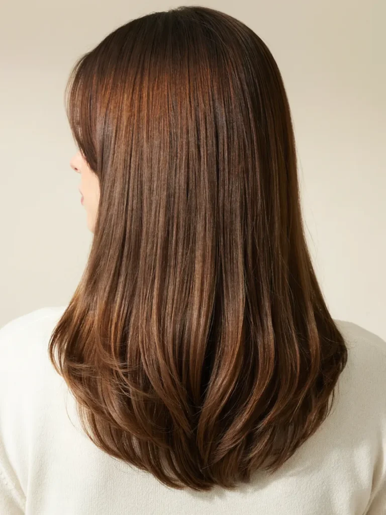 Flat Ends? 20 Bouncy Haircuts for Long Hair to Try Now 6 Long V Cut Layers