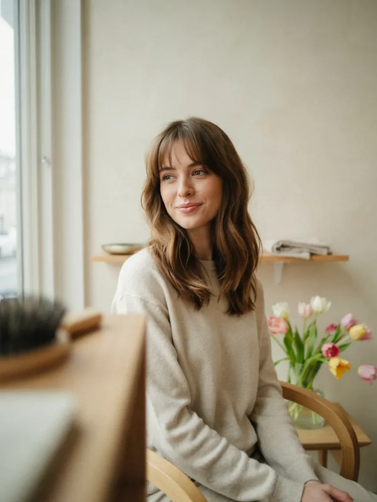 24 Spring Mid Length Haircuts With Bounce and Body 24 Modern Midi With Bottleneck Bangs