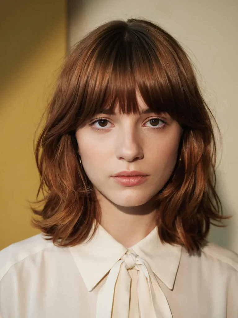 Retro Shag With Full Bangs