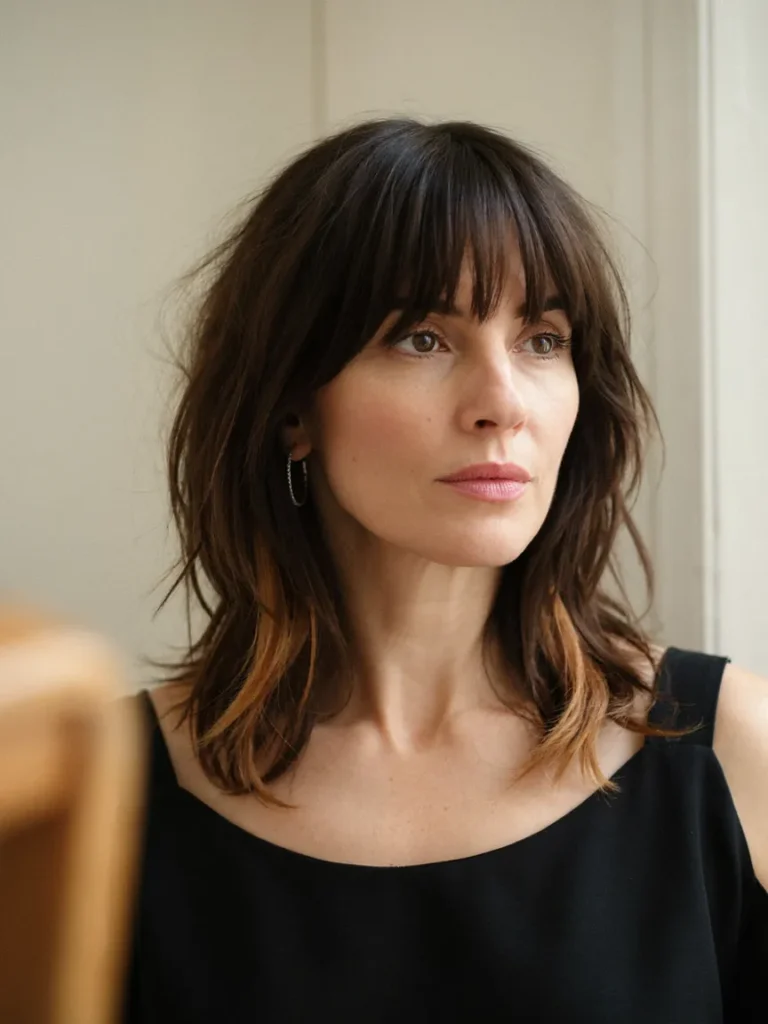 Shag With Bottleneck Bangs
