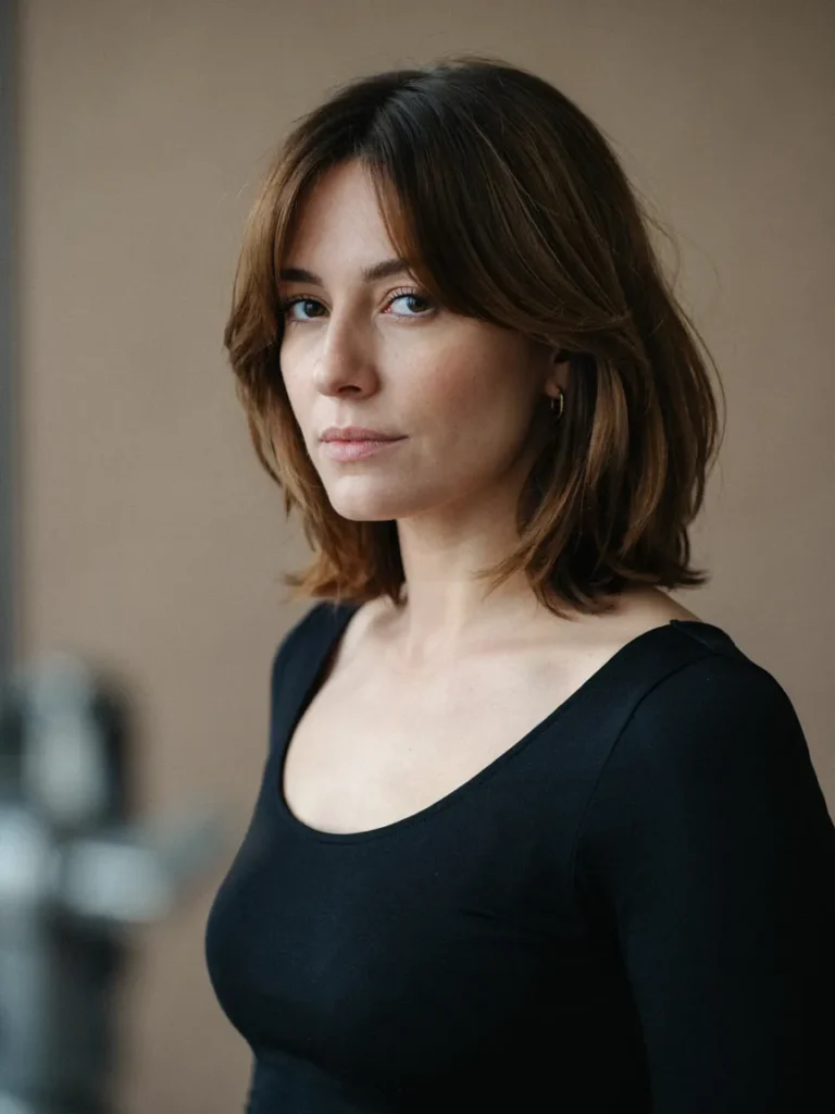 Shag With Side Swept Fringe