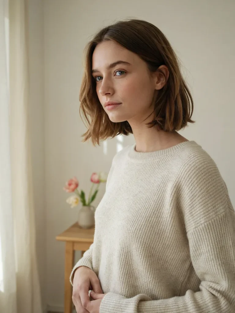 Side Parted Choppy Bob