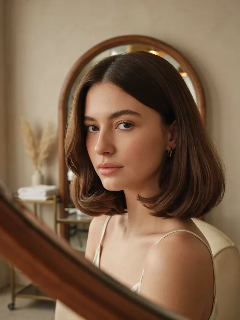 Side Parted Italian Bob