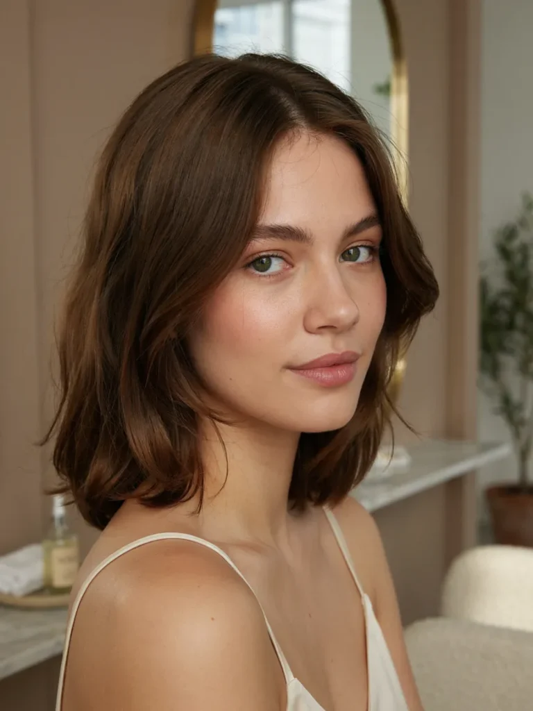 Side Parted Midi Cut