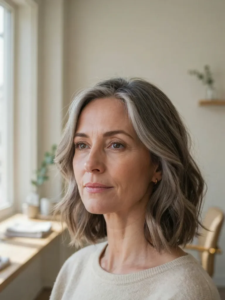 Side Parted Wavy Bob