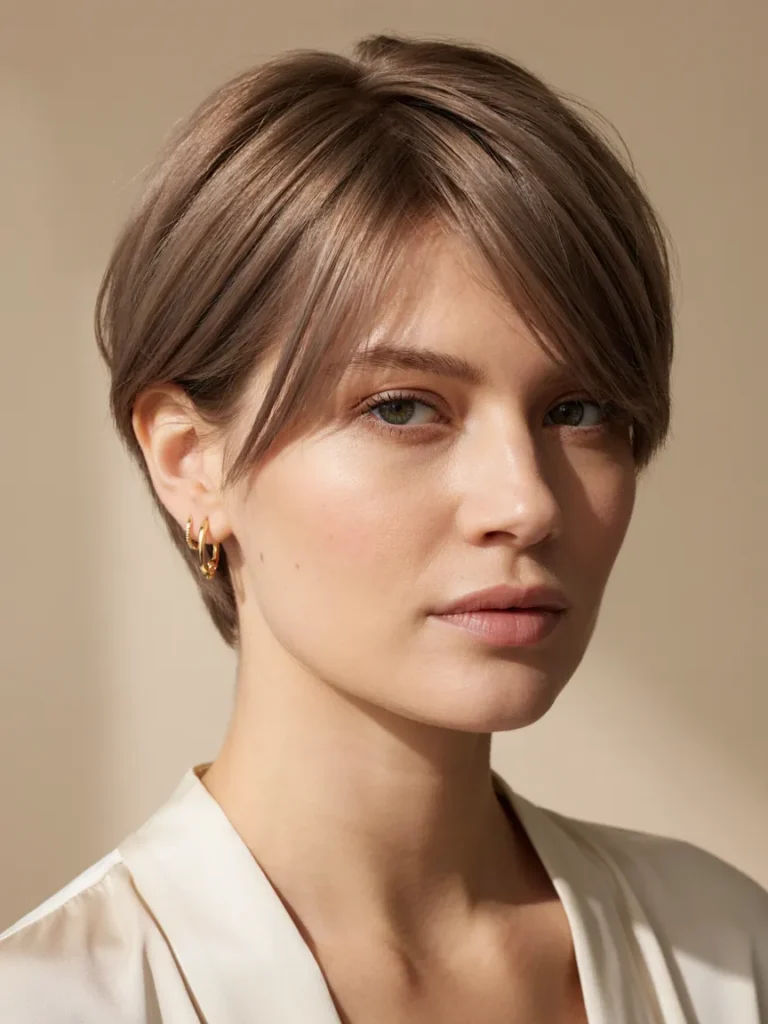 23 Short Spring Haircuts You'll Want Before April Ends 23 Side Swept Pixie 1