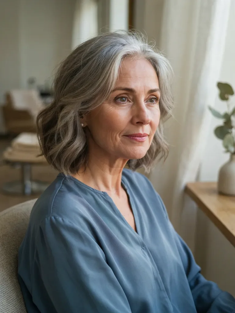 Silver Wavy Bob
