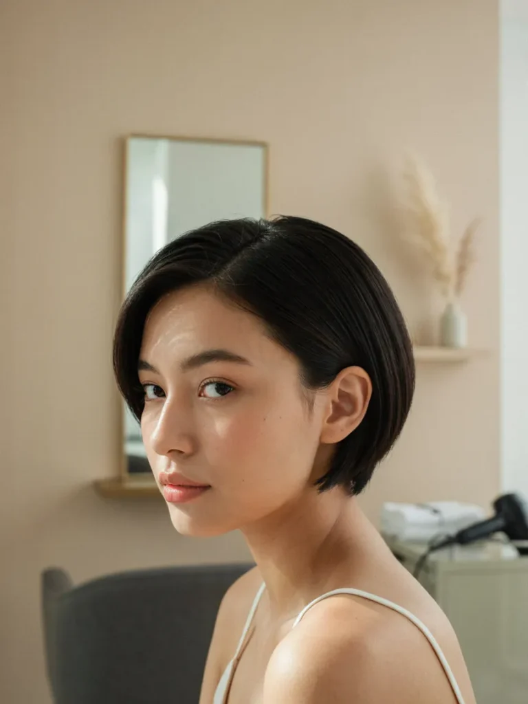 Sleek Black Pixie Bob