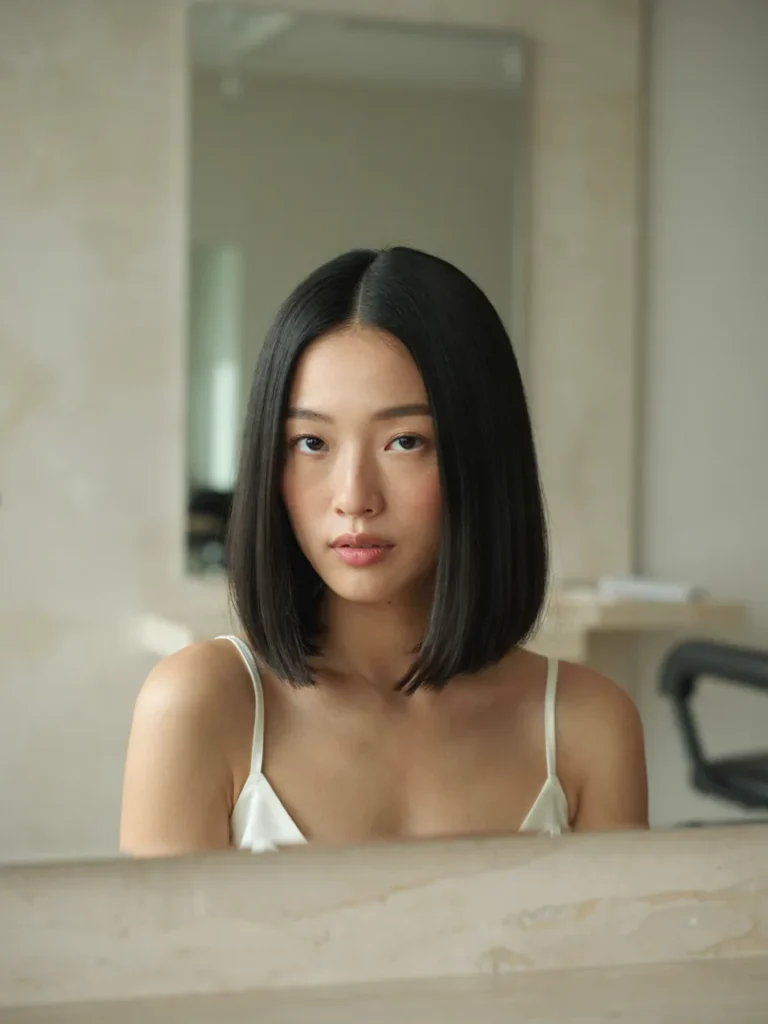 24 Bob Haircuts So Timeless You'll Never Outgrow Them 22 Sleek Middle Part Bob