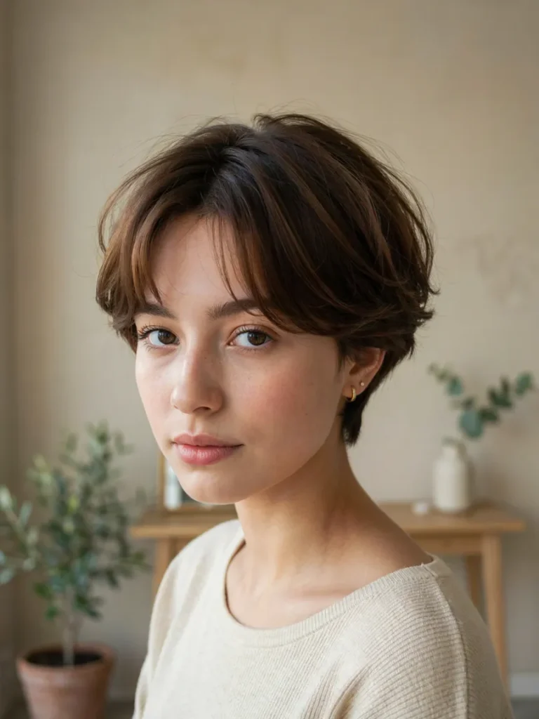 Textured Brunette Pixie Bob