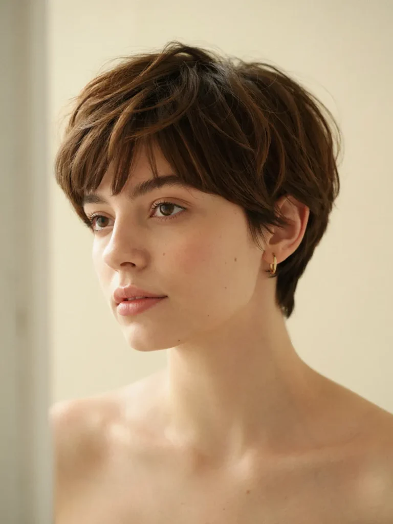 25 Haircuts for Fat Faces That Slim and Define Jawlines 11 Textured Pixie Cut