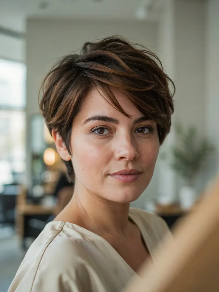 Textured Pixie With Volume