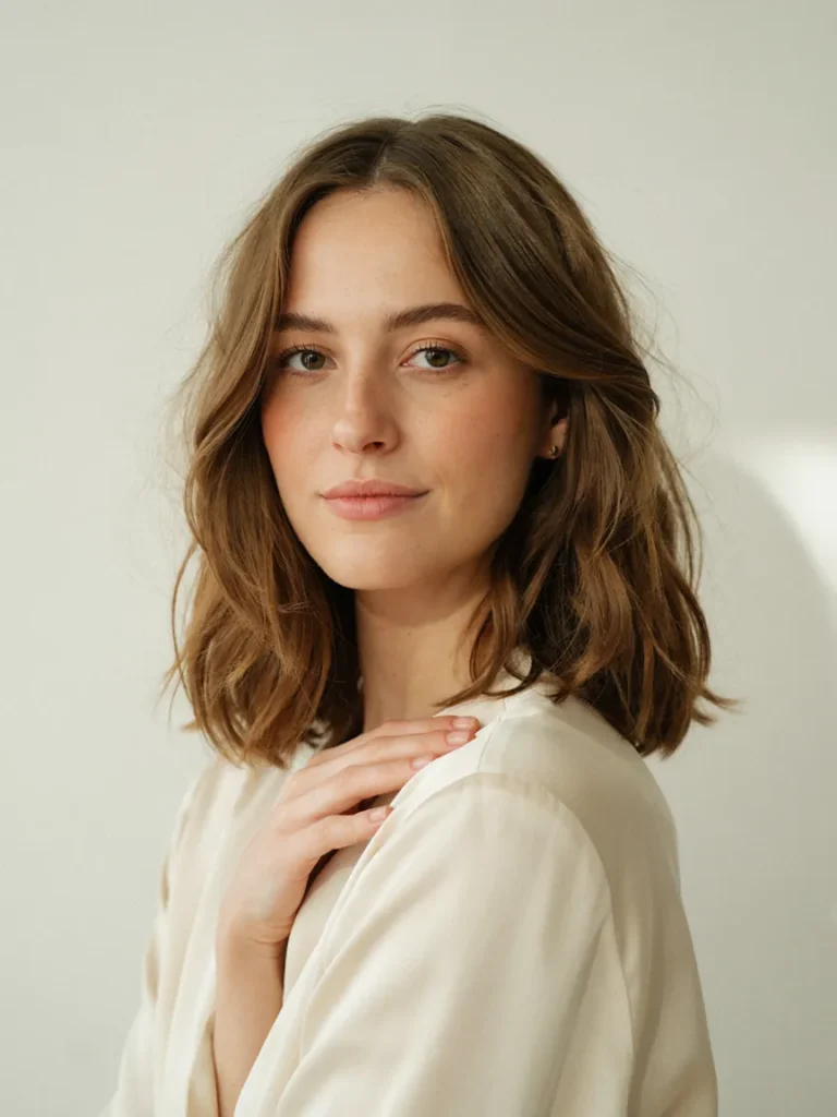 25 Haircuts for Fat Faces That Slim and Define Jawlines 3 Textured Shoulder Length Bob