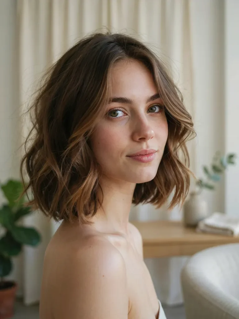 24 Bob Haircuts So Timeless You'll Never Outgrow Them 6 Textured Wavy Bob