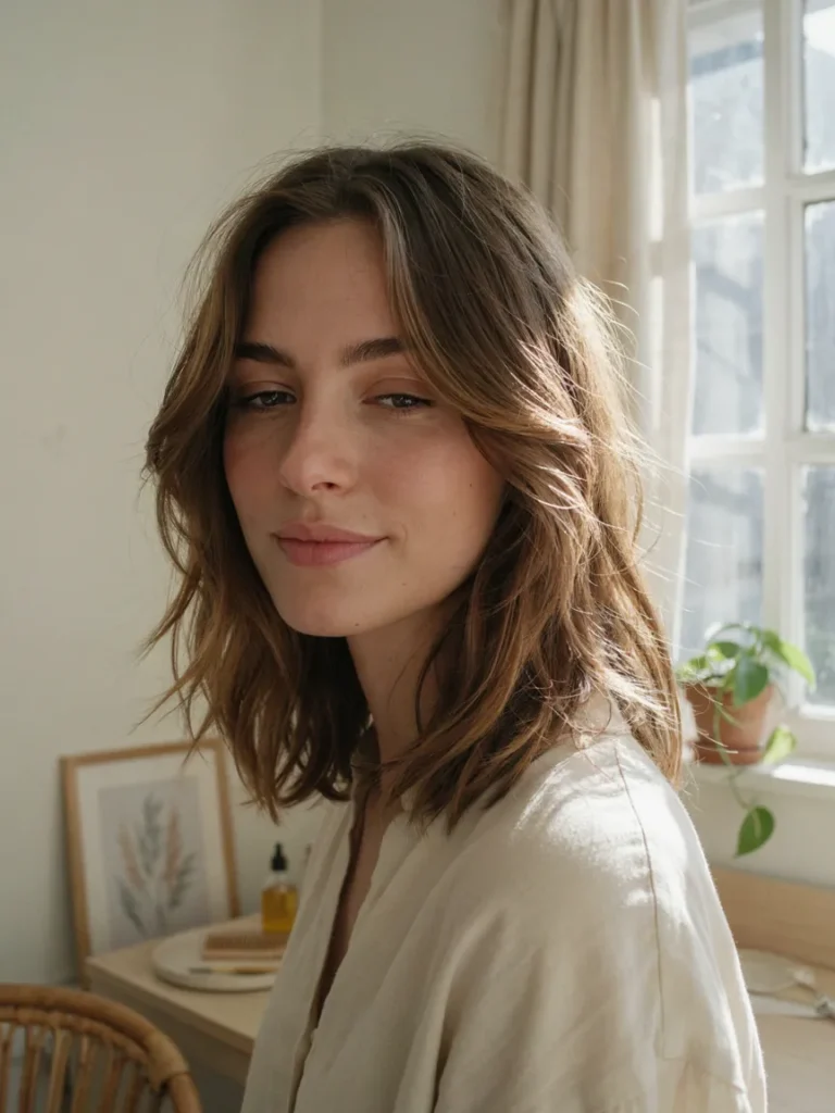 25 Mid Length Haircuts With Effortless Salon Polish 16 Tousled Beach Waves