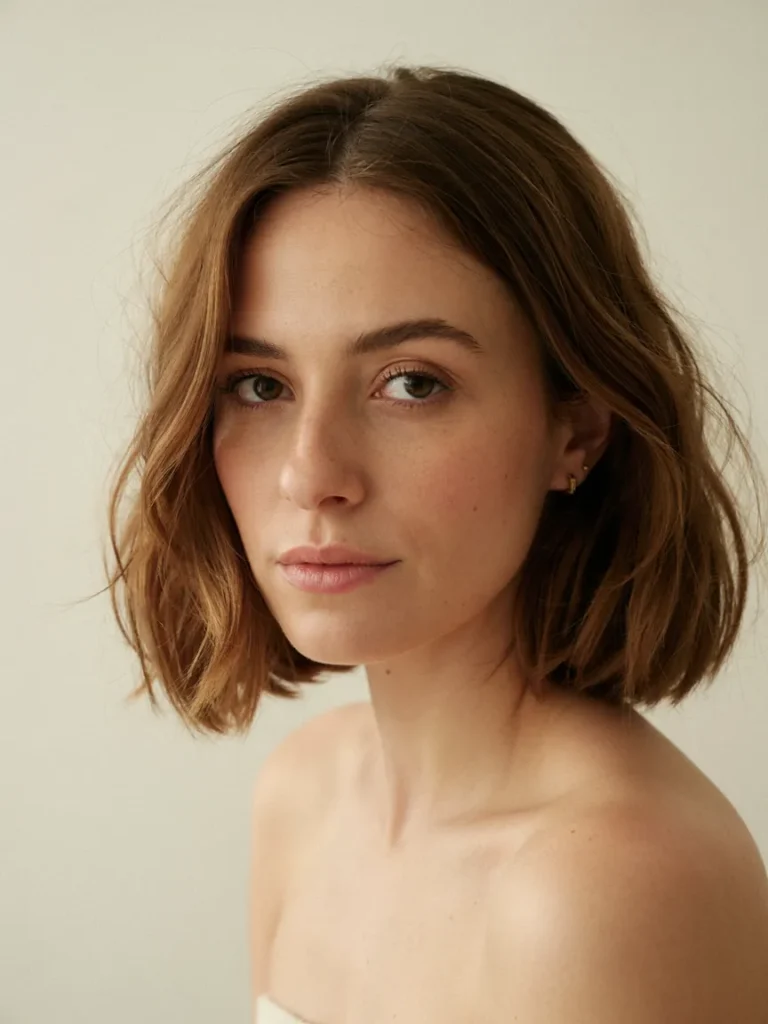 25 Haircuts for Fat Faces That Slim and Define Jawlines 22 Wavy Chin Length Bob