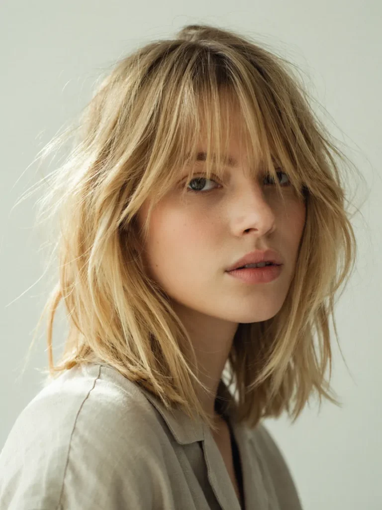 Wispy Blonde Shag