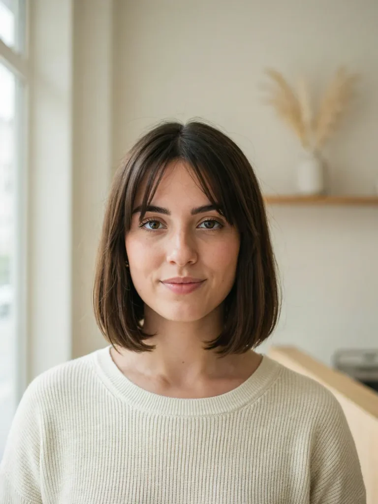 Wispy Fringe With a Bob