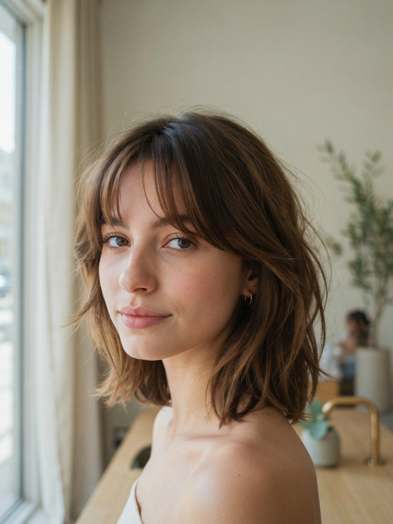 Wispy Shoulder Length Shag