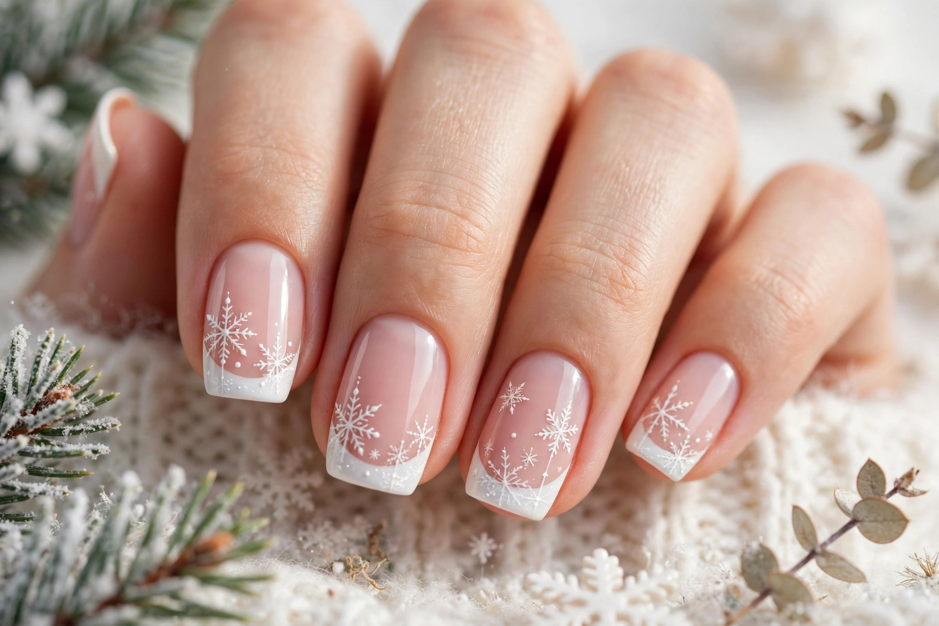 24 Sparkling Snowflake Christmas Nails for Snow Days 2 idea01 10