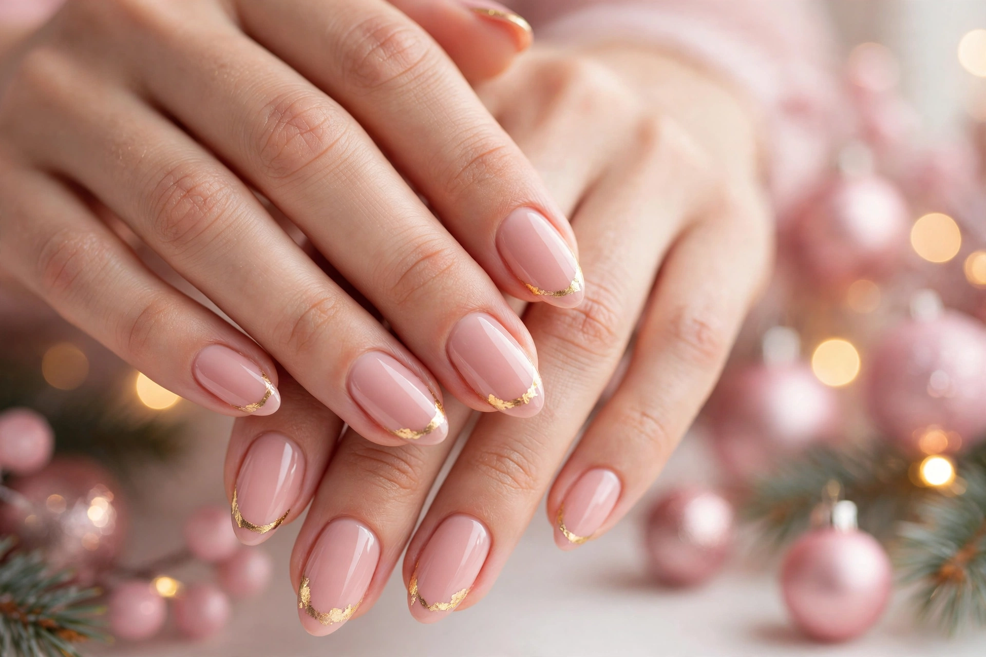 22 Dreamy Pink Christmas Nails You'll Love This Season 2 idea01 2