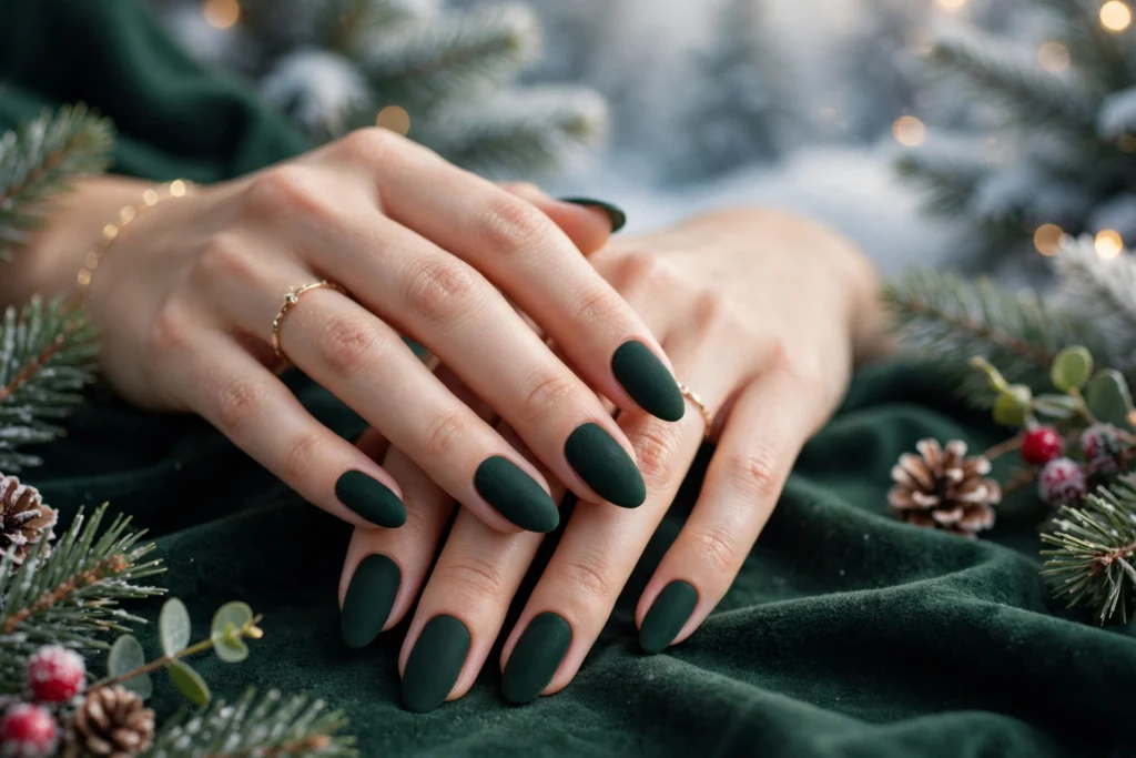 21 Gorgeous Green Christmas Nails That Shine Bright 3 idea02 1
