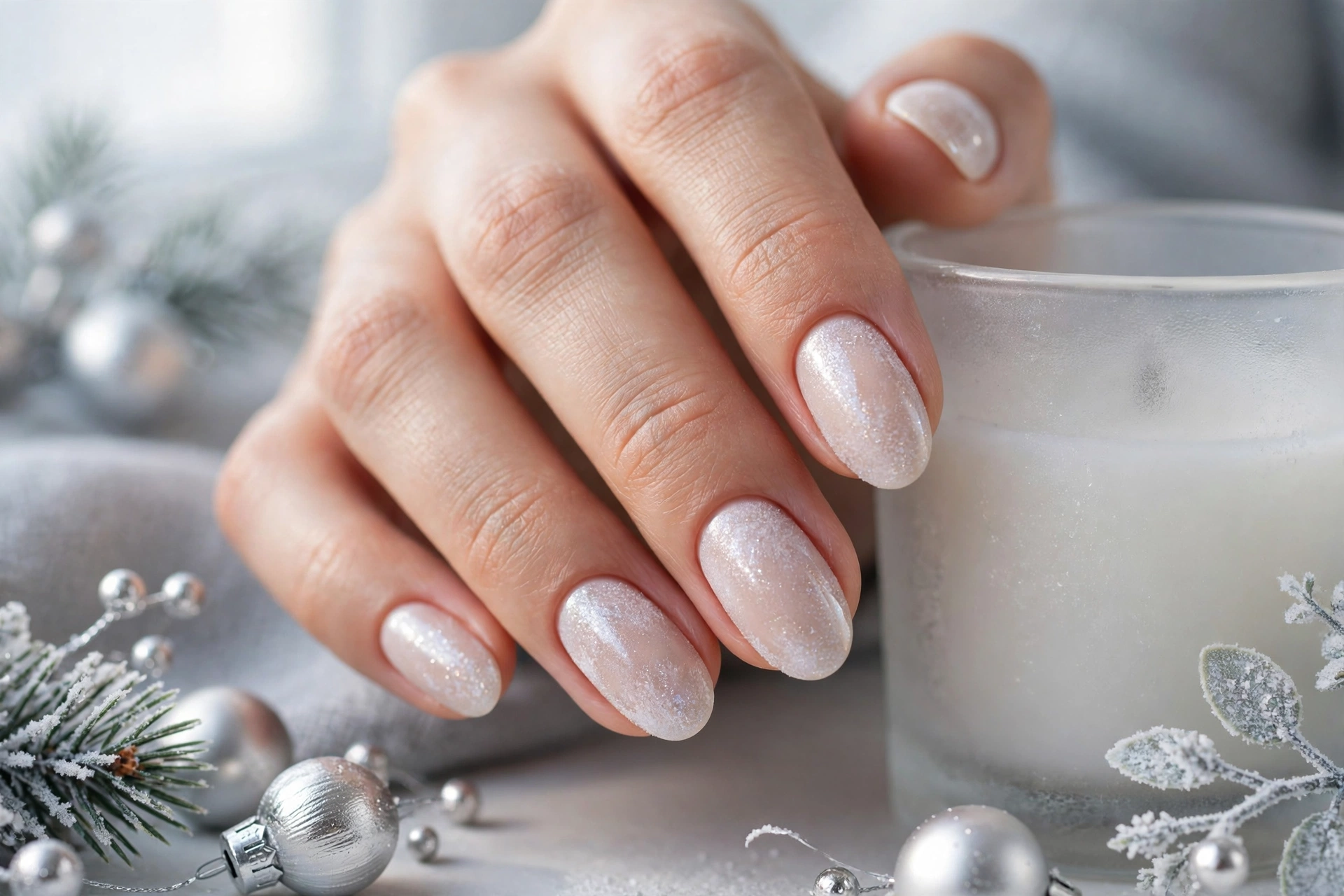 23 Dazzling Nude Christmas Nails for Holiday Nights 4 idea03 3