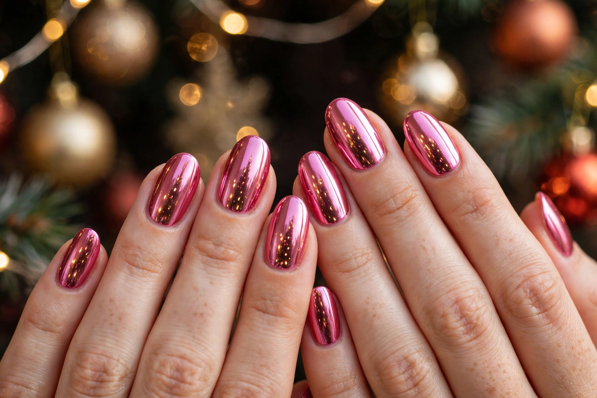 22 Dreamy Pink Christmas Nails You'll Love This Season 7 idea06 2