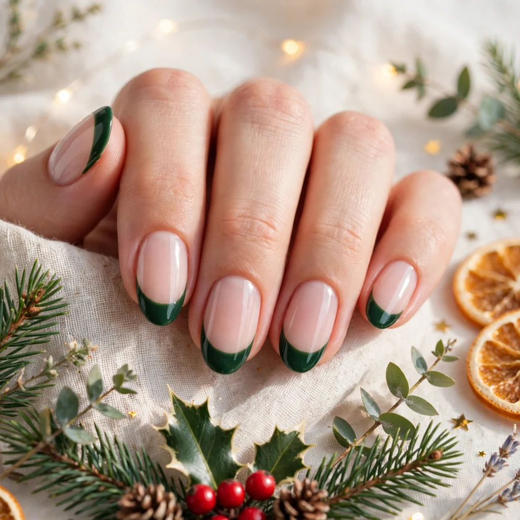 21 Gorgeous Green Christmas Nails That Shine Bright 8 idea07 1