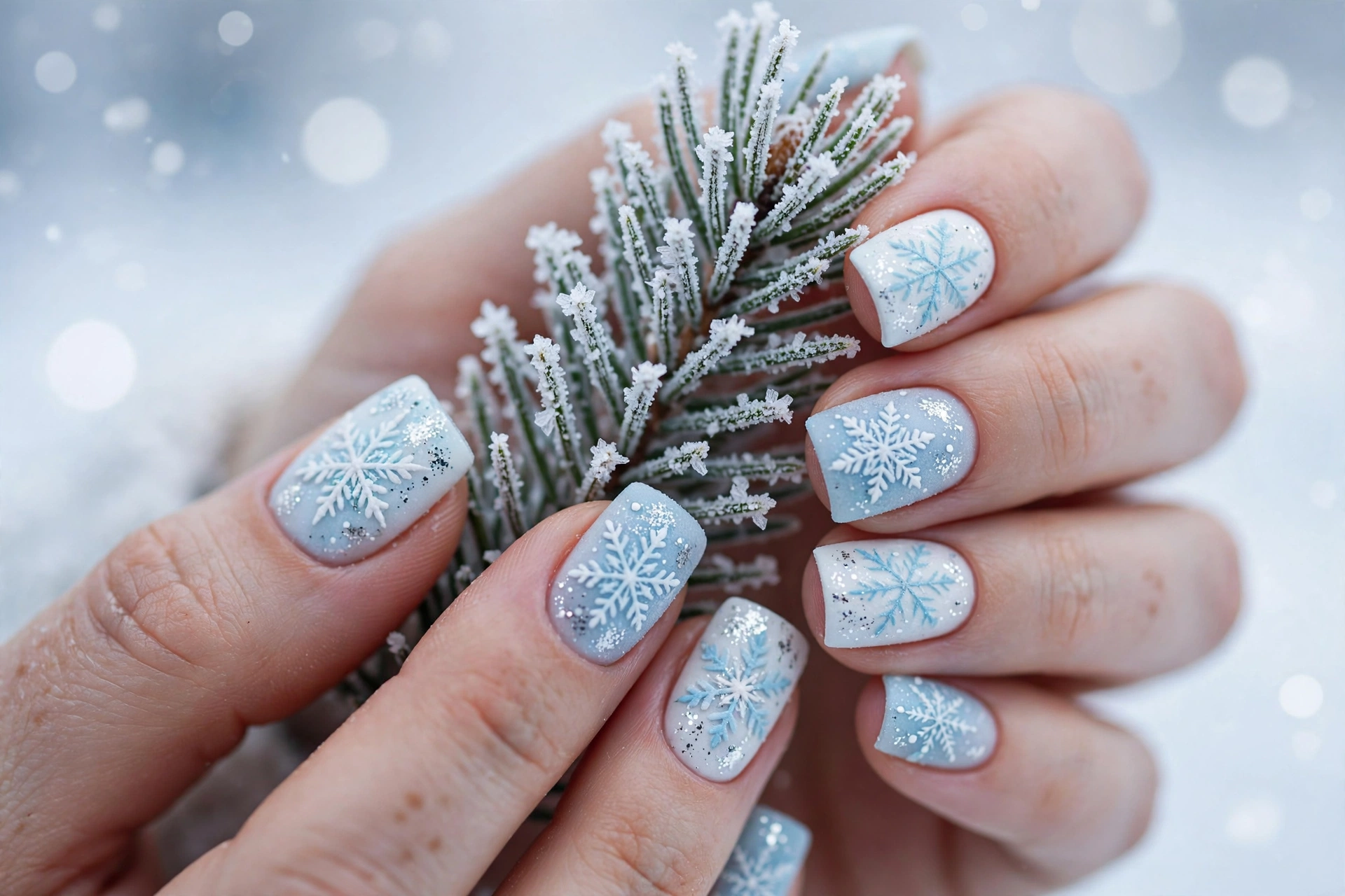 20 Magical Square Christmas Nails You'll Adore Daily 8 idea07 6