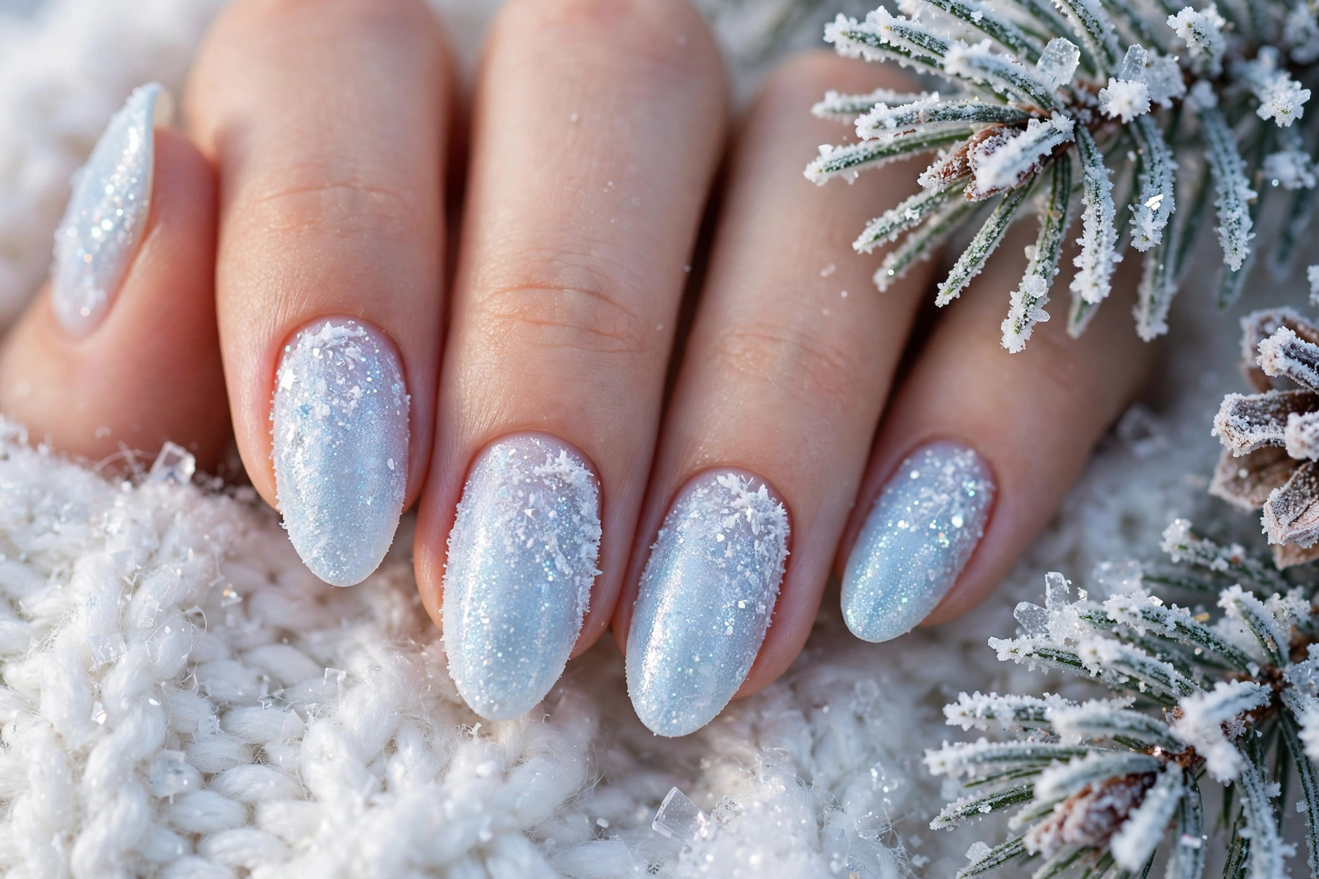 21 Festive Christmas Nails Acrylic for Party Season 8 idea07 7