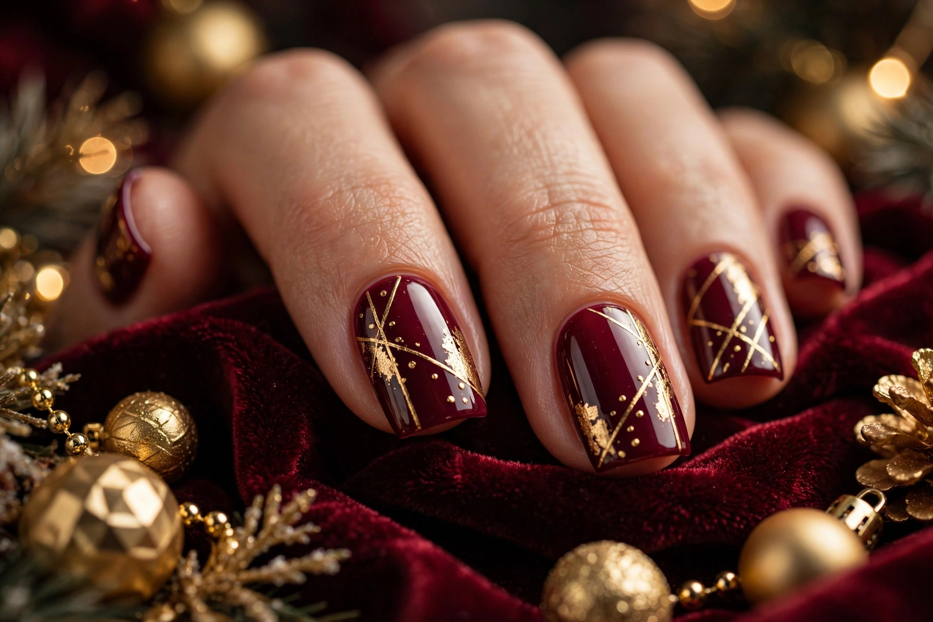20 Magical Square Christmas Nails You'll Adore Daily 9 idea08 6