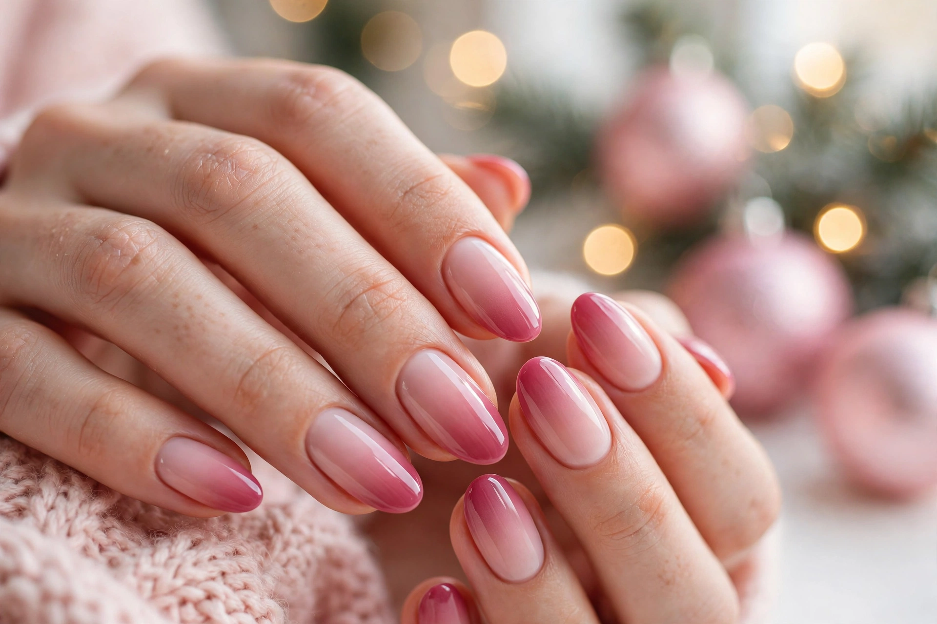 22 Dreamy Pink Christmas Nails You'll Love This Season 10 idea09 2